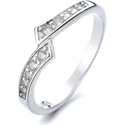 DELIS Пръстен от сребро 925, jw1370, елегантен дизайн с камъни, с родиево покритие (jw1370)