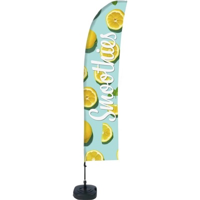 Jansen Display Beach Flag Budget Wind Complete Set Smoothies Lemon Spanish ECO, 1010 x 4305 mm