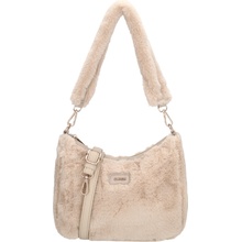 Charm London dámska crossbody kožušinová kabelka Alaska krémová