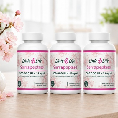 Linie4Life Balíček 3 x Linie4Life Serrapeptase 500 000 IU
