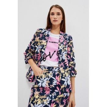 Moodo Едностранно сако с растителен принт Moodo Moodo | Siv | ЖЕНИ | 46