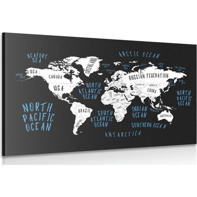 Obraz mapa světa v moderním provedení - 120x80