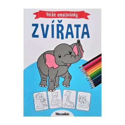 Zvířata Velké omalovánky