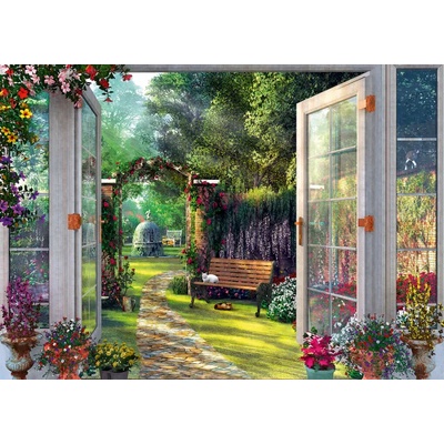 Schmidt Spiele - Puzzle Davison: A view of the enchanting garden - 1 000 piese