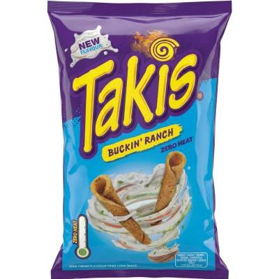 Takis Buckin' Ranch Zero Heat kukuřičné chipsy s příchutí zakysané smetany DMT 7.7.2026 100 g