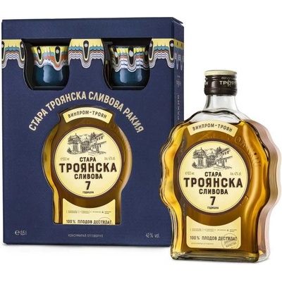 ВП Троян Стара Троянска Сливова с керамични чаши 500ml