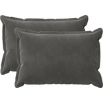 vidaXL Възглавница с възглавница HOUTEN 2 бр. Тъмносиво Кадифе (933226)