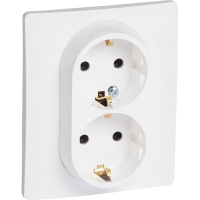 Legrand Двоен контакт шуко niloe 16a бял (m0191000)
