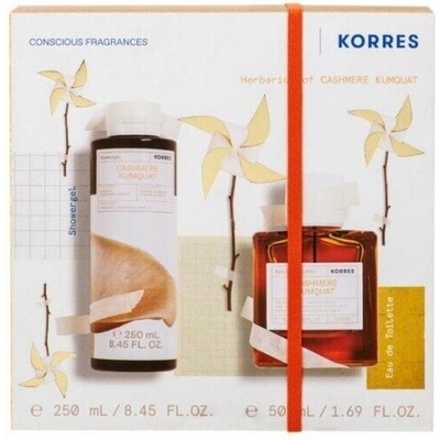 KORRES ПромоТоалетна вода за жени Cashmere Kumquat + душ гел, Korres with Cashmere Kumquat Shower Gel, 250ml & Cashmere Kumquat EDT Women' s Fragrance, 50ml, 1set