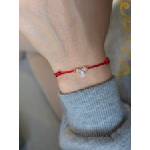 Kathryn' s Bracelets Дамска гривна с червен конец и златно топче (ВМ4)