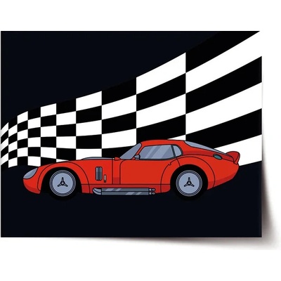 Sablio Plagát Pretekárske auto - 60x40 cm