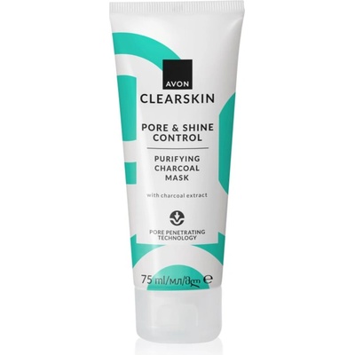 Avon Clearskin Pore & Shine Control почистваща маска с активни въглища 75ml