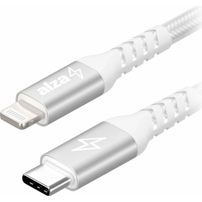 AlzaPower APW-CBMFI9402S AluCore USB-C to Lightning MFi, 2m, stříbrný