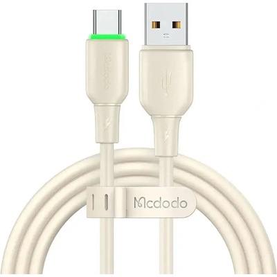 Mcdodo Кабел Mcdodo CA-4750, USB към USB-C, с LED светлина, 1.2m, бежов (CA-4750)