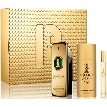 Paco Rabanne 1 Million Golden Oud Подаръчен комплект за мъже Размер Parfum 100 ml + EDT 10 ml + дезодорант спрей 150 ml