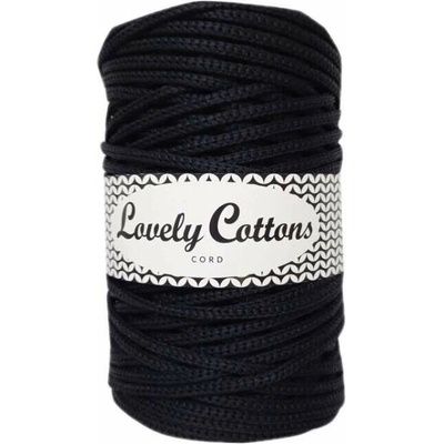 Polyesterová šňůra Lovely Cottons 5mm - Černá