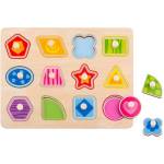 Tooky toys Аз уча формите - дървен пъзел с дръжки (ty853)