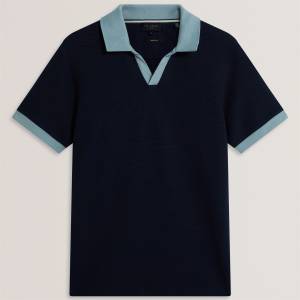 Ted Baker Блуза с яка Ted Baker Men's Short Sleeve Polo Shirt - Navy - sportihobi - 226,86 лв