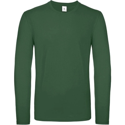 B&C #E150 LSL tričko s dlhým rukávom bottle green
