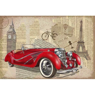 DIMEX ART Флизелинов фототапет винтидж плакат 375 x 250 см