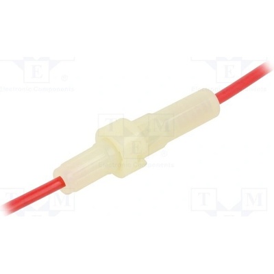 OPTIFUSE LPA-02W-12R Zásuvka; 6,3x32mm; Imax: 30A; Kontakty: mosaz; Výv: vodiče; 12AWG