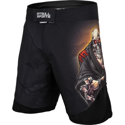 PitBull West Coast Pánské grappling shorts BJJ černé