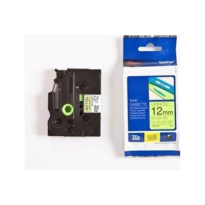 páska BROTHER TZC31 čierne písmo, fluorescenčná žltá páska Tape (12mm) TZEC31