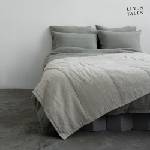 Linen Tales Ленена ватирана покривка за легло в естествен цвят 220x230 cm Melange - Linen Tales (LT-BQ-230x220-ML)