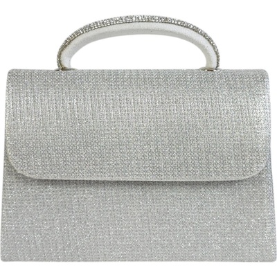 Сребърна официална чанта - Trea