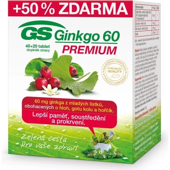 GS Ginkgo 60 mg Premium 60 tablet