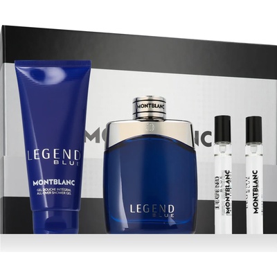 Mont Blanc Legend Blue комплект за мъже Eau de Parfum 100 ml + Душ гел 100 ml + Парфюмна вода миниатю