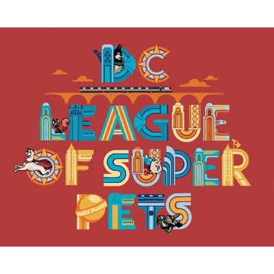 Zuty Dc liga supermazlíčků 40 x 50 cm vypnuté plátno na rám 8596530237051