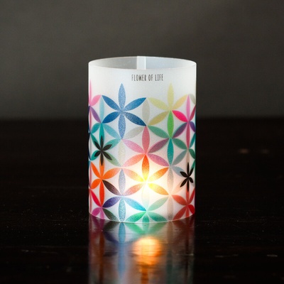 Stínítko na čajovou svíčku Inspiration Flower of Life – Hledejceny.cz