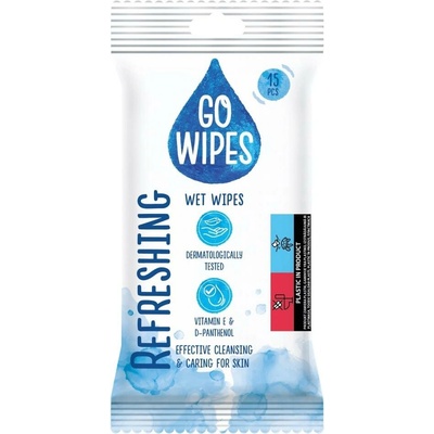 GoWipes vlhčené osviežujúce obrúsky 15 ks