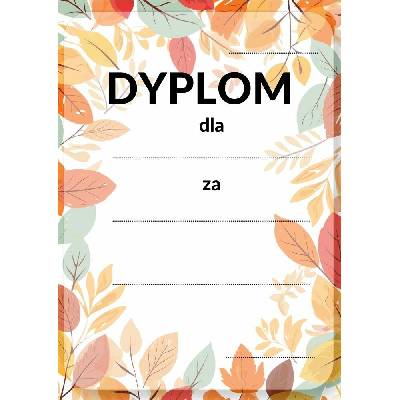 Diplom pre škôlku školu univerzálny A4 vzor W0013
