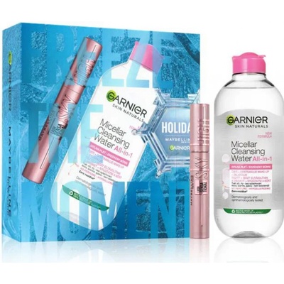 Maybelline Lash Sensational Sky High řasenka + Garnier Skin Naturals micelární voda pro citlivou pleť 400 ml + dárková sada pro ženy