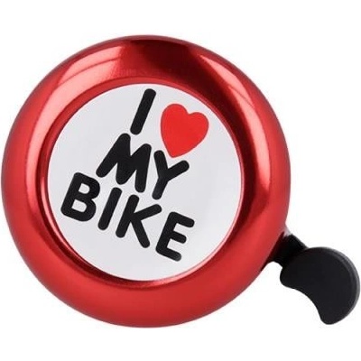 Forever Outdoor zvonek na kolo I love my bike červený
