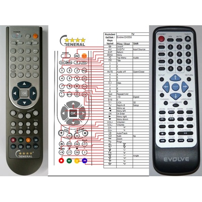 GENERAL EVOLVEO DX-550 - съвместимо дистанционно управление на марката General (DX-550)