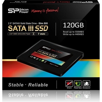 Silicon Power S55 120GB, 2,5", SATAIII, SP120GBSS3S55S25