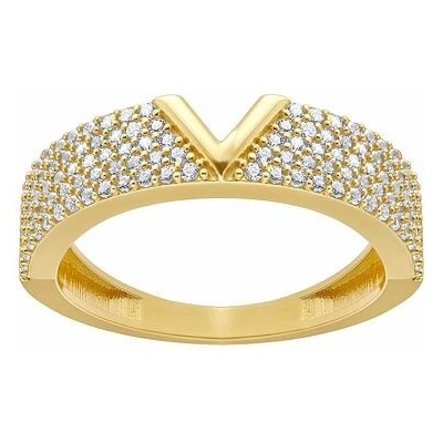 SILVEGO Zlatý prsten Shana s Brilliance Zirconia ze žlutého zlata FNNNR267RGY