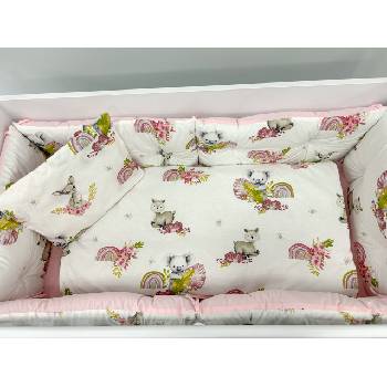 Бебешки спален комплект Сърничка с розово