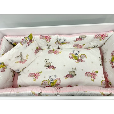 Бебешки спален комплект Сърничка с розово