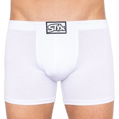 Styx boxerky long klasická guma biele F1061