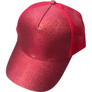 HARAHU Блестящо Шапка с козирка - Червено kp4267 (4267)