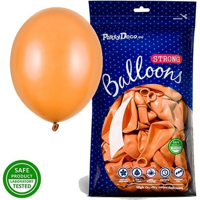 PartyDeco BALÓNKY latexové metalické světle oranžové 12 cm