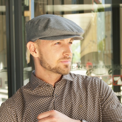 Pánská bekovka jemné káro s podšívkou