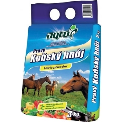 Agro pravý Koňský hnůj 3 kg