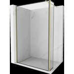 Mexen Kioto стена за душ Walk-in 120 x 40 cm, черна рамка, златна - 800-120-212-50-70-040 (800-120-212-50-70-040)
