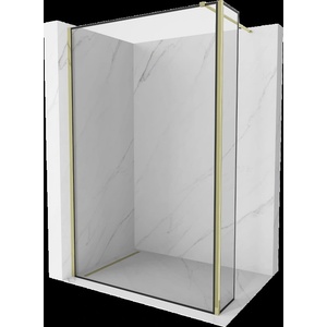 Mexen Kioto стена за душ Walk-in 120 x 40 cm, черна рамка, златна - 800-120-212-50-70-040 (800-120-212-50-70-040)