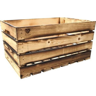 Buildify Dřevěná bedna opálená 60 x 39 x 30 cm GROßE KISTE GEF.
